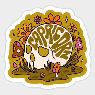 Capricorn Skull Sticker